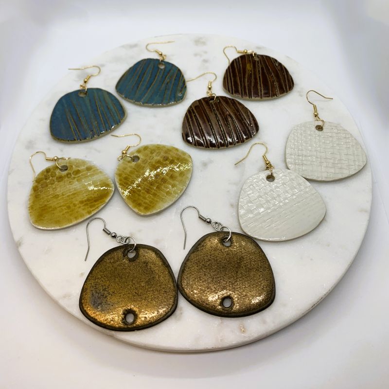 boucles d'oreilles en grès THEA