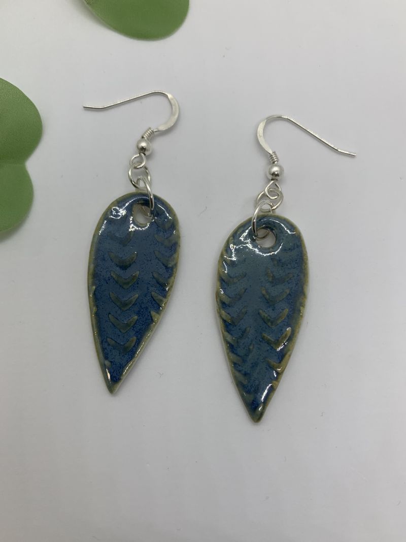 boucles d'oreilles porcelaine audra - turquoise