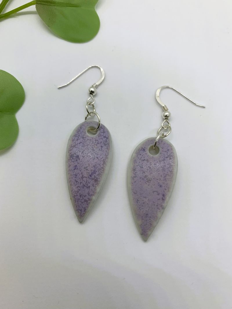 boucles d'oreilles porcelaine audra - violet