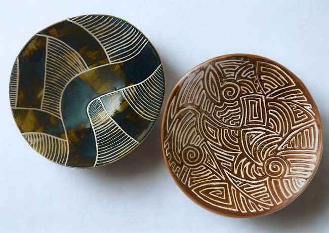 Coupe ronde en céramique SAFIA - Décors Leiya et Sofy